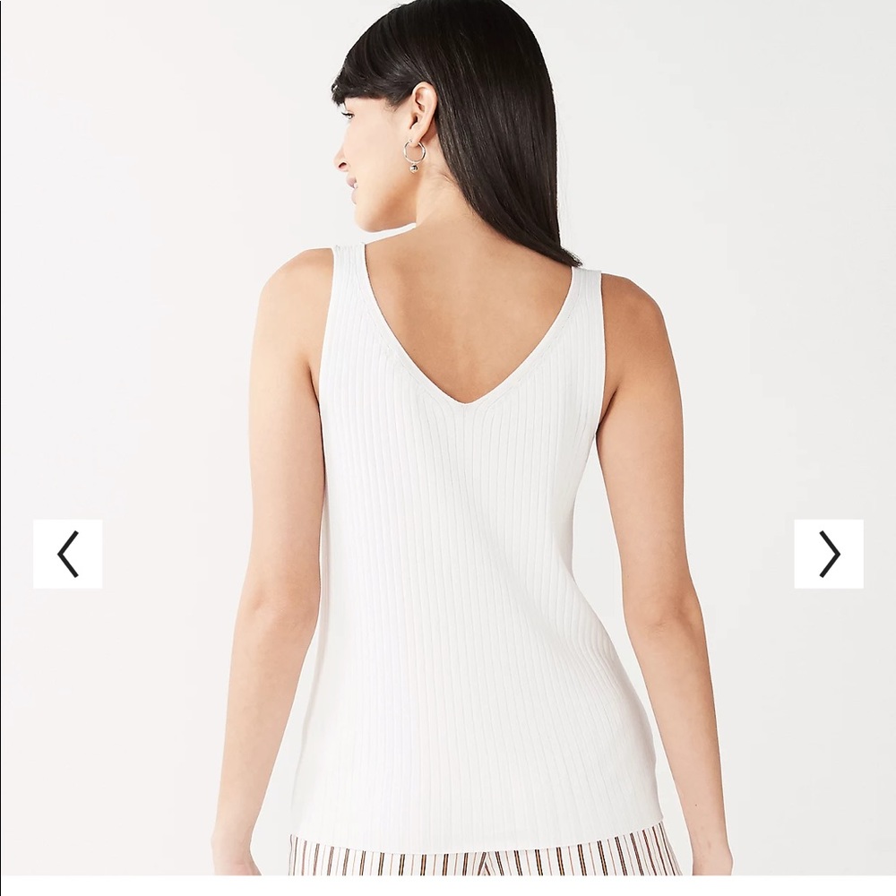 Nine West Ribbed Sweater Tank